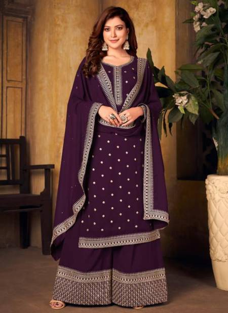 Wine Colour TWISHA VAANI 25 Heavy Festive Wear Georgette Designer Salwar Suit Collection 252